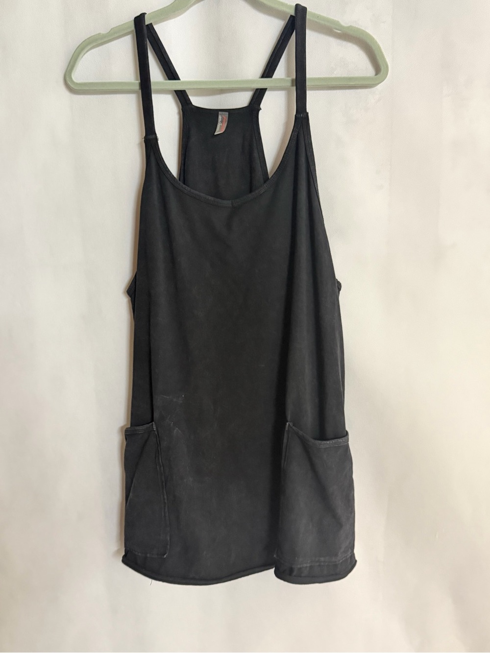 Free People Movement Acid Wash Charcoal One-Piece Romper Size Small